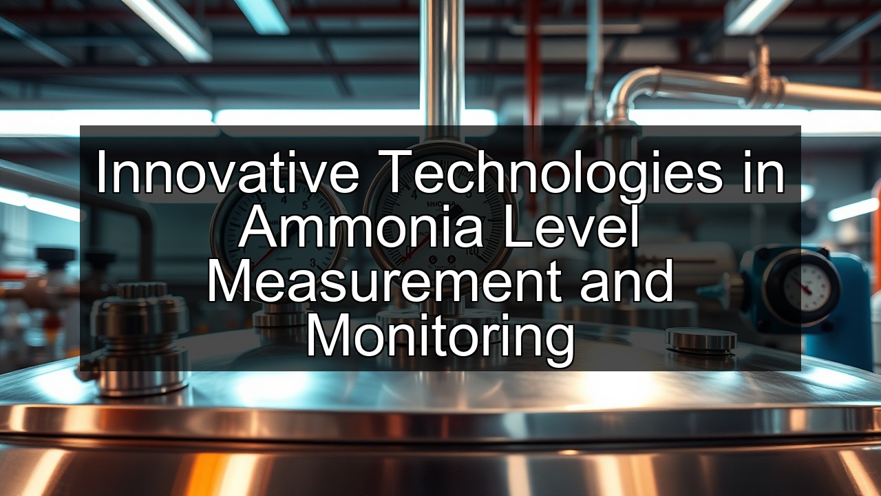 level measurement level of ammonia liquid ammonia measurement instrumentation